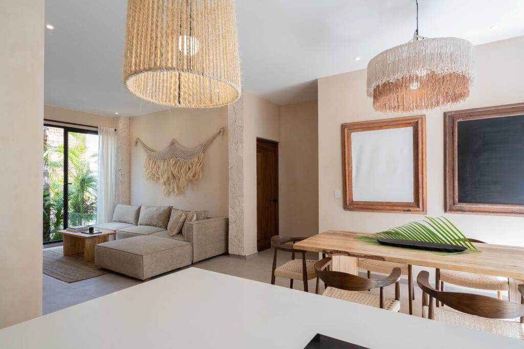トゥルムLujoso Departamento Boho-Chic Con Alberca Privadaアパートメント エクステリア 写真