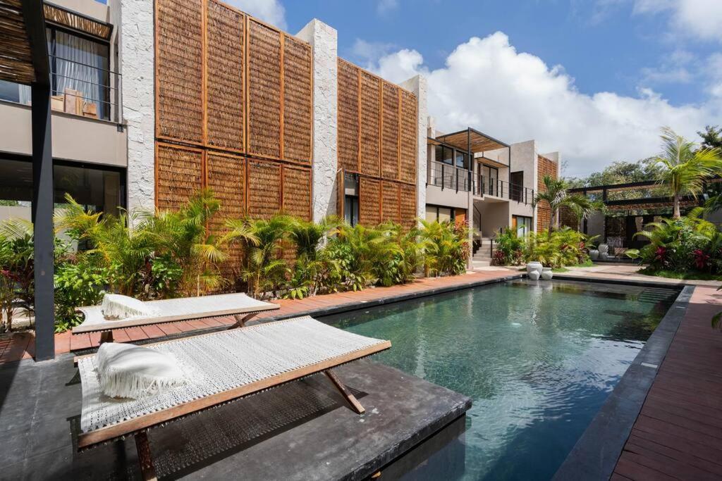 トゥルムLujoso Departamento Boho-Chic Con Alberca Privadaアパートメント エクステリア 写真