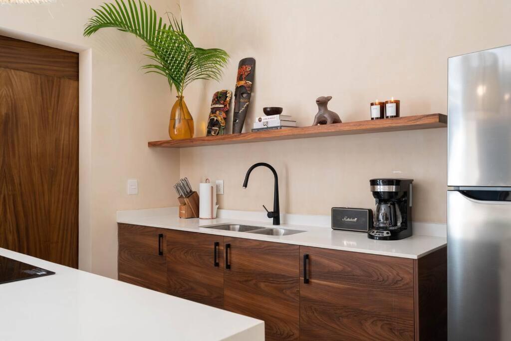 トゥルムLujoso Departamento Boho-Chic Con Alberca Privadaアパートメント エクステリア 写真