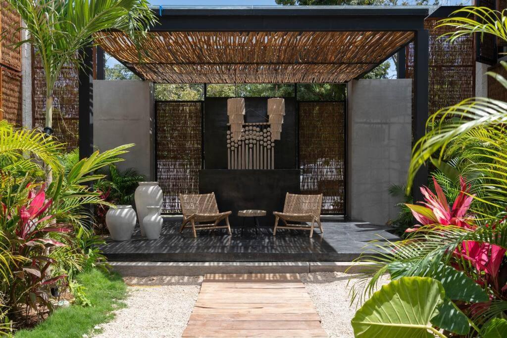 トゥルムLujoso Departamento Boho-Chic Con Alberca Privadaアパートメント エクステリア 写真