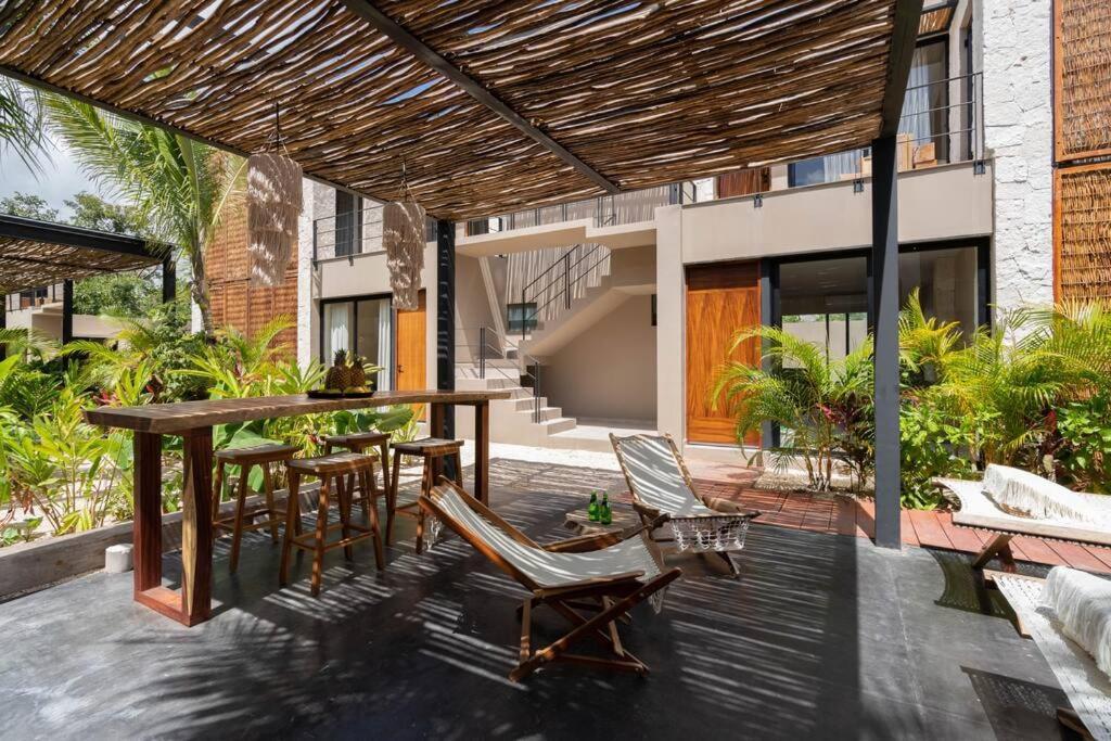トゥルムLujoso Departamento Boho-Chic Con Alberca Privadaアパートメント エクステリア 写真