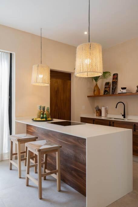 トゥルムLujoso Departamento Boho-Chic Con Alberca Privadaアパートメント エクステリア 写真